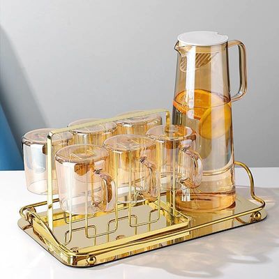 Conjunto de copos de água de vidro de alto borosilicato para água quente e fria
