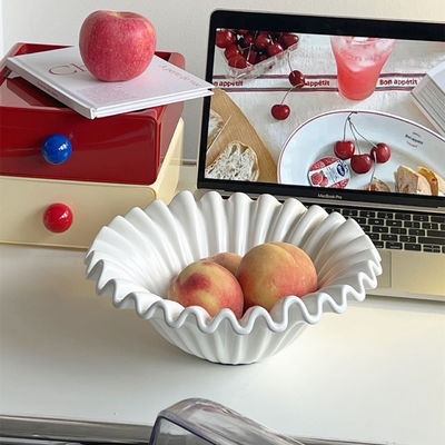 Taça de salada de plástico PET redonda moderna para armazenamento de cozinha elegante e ocasiões de festa