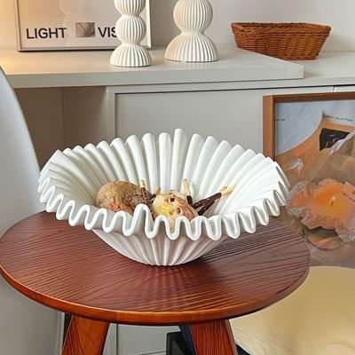 Placa de PET redonda multicolorida de luxo para servir salada e lanches em festas de cozinha modernas