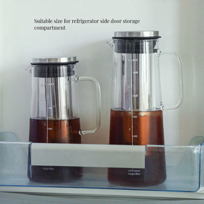 1L/1.4L garrafa de água de vidro de alto borosilicato com filtro de aço inoxidável sustentável