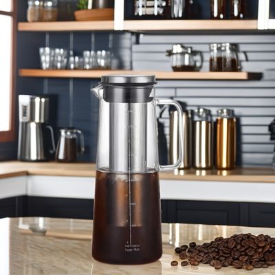 Garrafa de água de vidro de alto borosilicato 1L/1.4L para infusões portáteis de cerveja fria