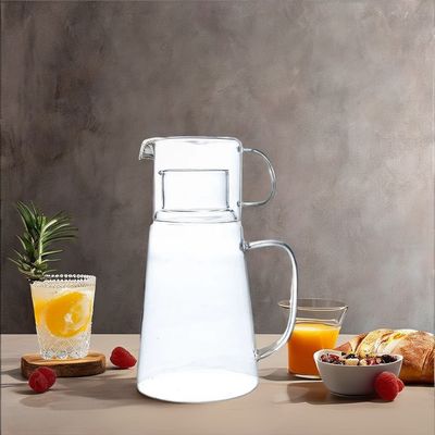Conjunto de jarros de vidro com taça resistente a altas temperaturas e design moderno