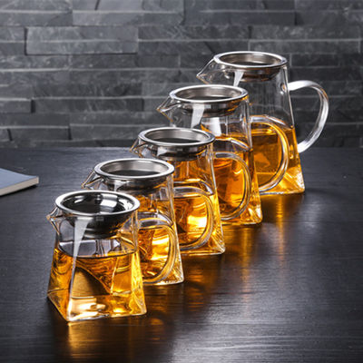 350-950ml de vidro borosilicato transparente quadrado Kung Fu chá xícaras de café