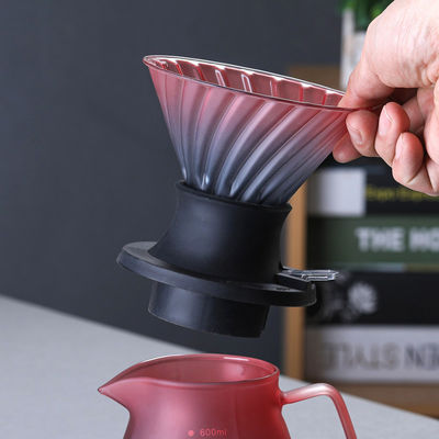500 ml de vidro moderno, para servir chá de café, com filtro de aço inoxidável e panela de gotejamento