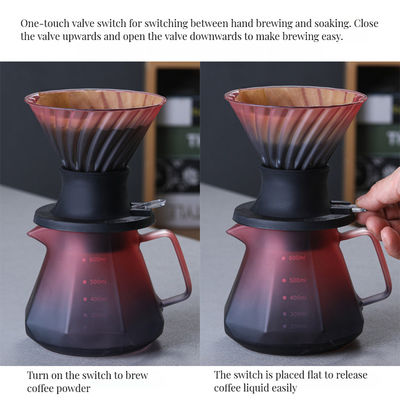 Todas as pessoas aplicáveis luxo requintado feito à mão borosilicato de vidro verter Set de chá de café