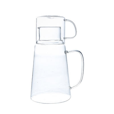 Moderno Design Jarro de Água Quente/Fria Suco de Bebidas Carafe Jarro de Vidro Conjunto com Copo