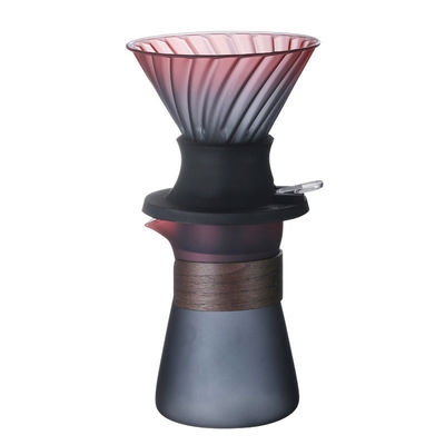 Tipo de prensagem à mão Borosilicato de vidro Caixinha de café de gotejamento manual com filtro de aço inoxidável