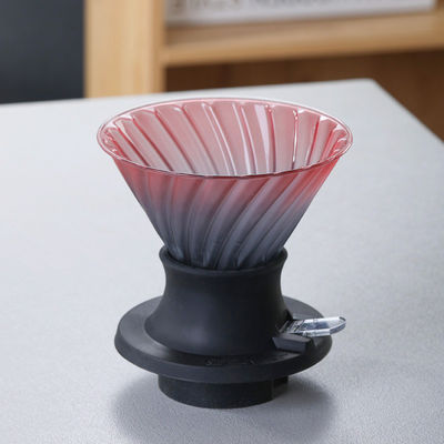 Tipo de prensagem à mão Borosilicato de vidro Caixinha de café de gotejamento manual com filtro de aço inoxidável