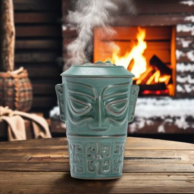 As melhores escolhas dos compradores comerciais são: Sanxingdui End Ceramic Mug com tampa e design cultural