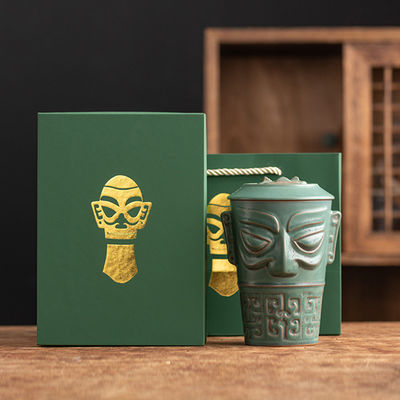 Taça de café de grande capacidade para recepção de escritório presentes de negócios taça cultural Sanxingdui