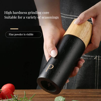 Moinho de pimenta sal 7 polegadas ajustável de cerâmica Manual Shakers Set madeira de carvalho Design elegante