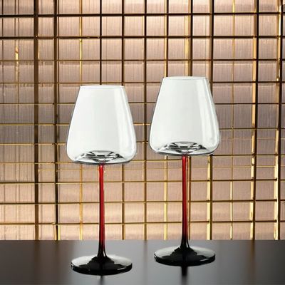 Copo de vidro para beber luz luxuosa Vintage Red Rod Borgonha Copo para presentes de convidados de casamento