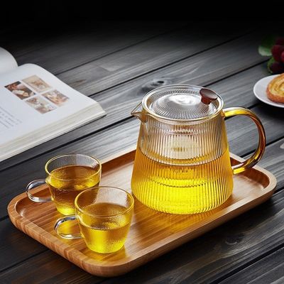 Potes de água Chaleiras de chá de vidro 500ml/800ml/1000ml para bebidas elegantes e elegantes