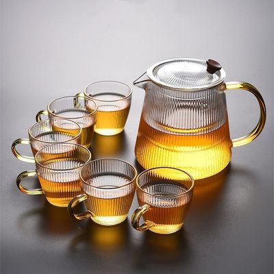 Elegante e clássico garrafas de água de vidro de alto borosilicato 500ml / 800ml / 1000ml para fins