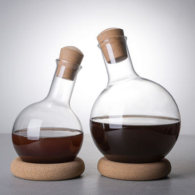 Dispensador de vinho de vidro borosilicato soprado à mão para vinho tinto