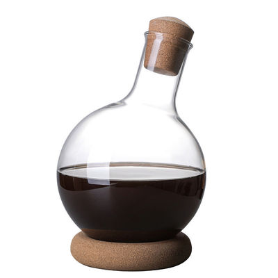 Dispensador de vinho de vidro borosilicato soprado à mão para vinho tinto