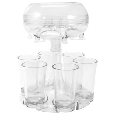 Dispensador de vidro de 6 tiros e suporte para cocktails de uísque perfeitos.
