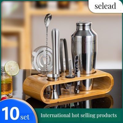 Cocktail Shaker de aço inoxidável de tipo metal Boston Shaker Jigger e mais ferramentas de bar