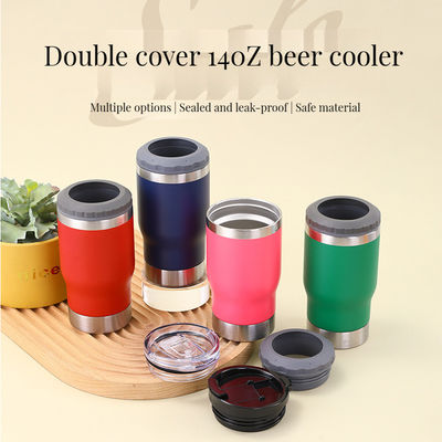 OEM Logotipo Taça de viagem de aço inoxidável 14 oz Tumbler azul 40 oz com alça e tampa de palha