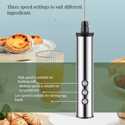 Espinador Elétrico de Leite Espinador de Mão de Aço Inox Moderno Whisk de Primavera para Cappuccino