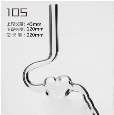 Acessórios de bares Multicolor Bend Bow-Tie High Borosilicate Glass Straw Design criativo