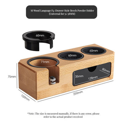 Mixer de espuma de leite de café de madeira sólida Stand de manipulação de café com suporte de alça