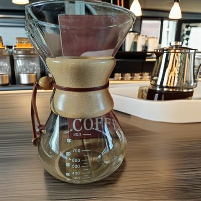 Logotipo personalizado Máquina de café de vidro de borosilicato de parede dupla para resistência ao calor incomum