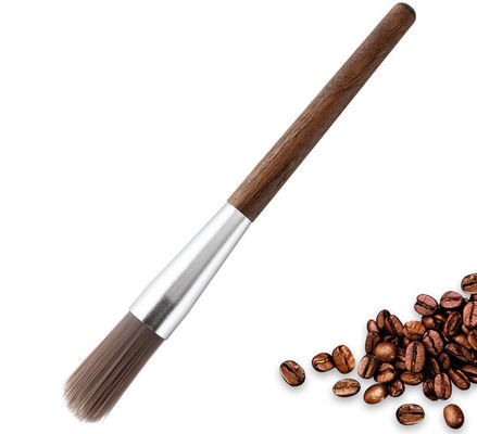 Pincel de limpeza de borracha de porco de mão de madeira para moedor de café