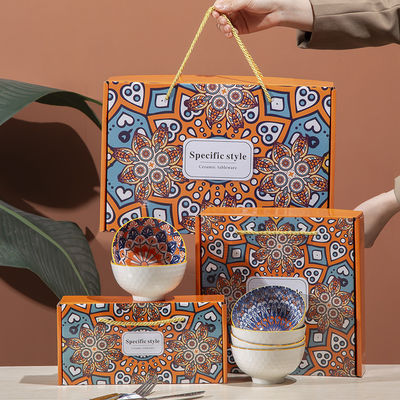 Taça de arroz de cerâmica de estilo boêmio Perfeito presente de Natal em material de porcelana