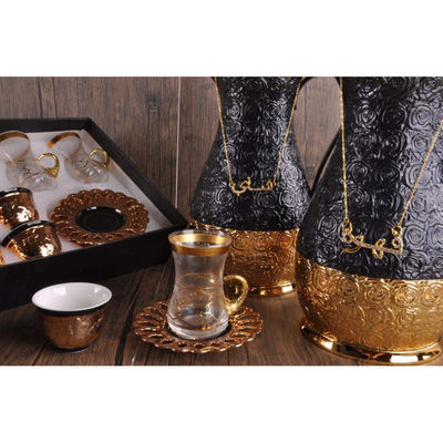 Conjunto de taças de café de vidro de moda