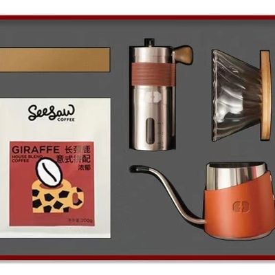 Modern Luxury Design Style Household Portable Coffee Grinder Manual Grinding Gift Sets (Conjunto de presentes de moagem manual)