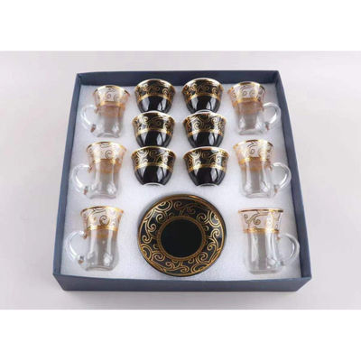 Tipo de recipiente de bebida Conjuntos de chá de café 2024 Conjuntos de copos de vidro de porcelana reutilizáveis com material de vidro
