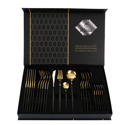 Flatware Tipo Flatware Sets Sustentável de Ouro Set de talheres de aço inoxidável