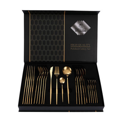 Sustentável de aço inoxidável de ouro / Sliver Flatware Set de louça sustentável e moderno