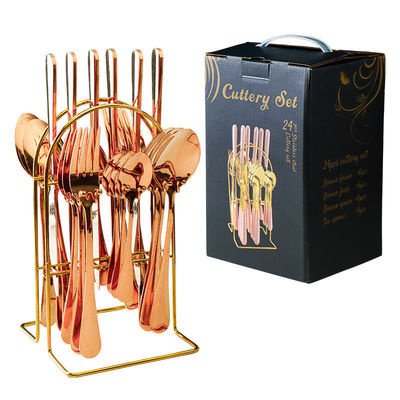 Flatware define talheres de ouro de aço inoxidável para celebrações de casamento sustentáveis