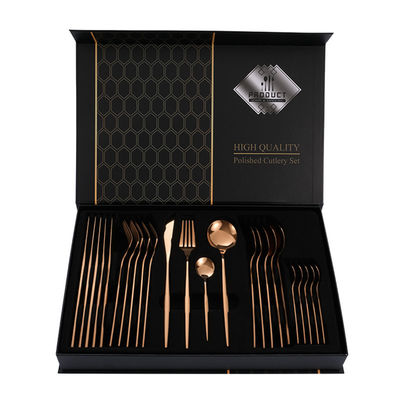 Set de talheres de ouro de casamento 101 de aço inoxidável