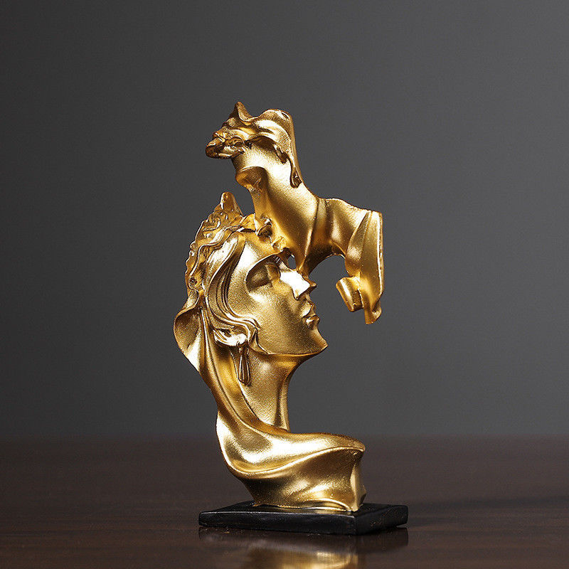 Eco-Chic Material de bambu Pensador Estátua Arte moderna para decoração de casa Peças de luxo