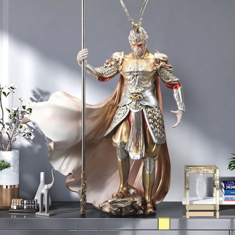 Decorativo Wukong Golden Hoop Figure Mitologia Negra Rei Macaco VS Ornamentos de Buda