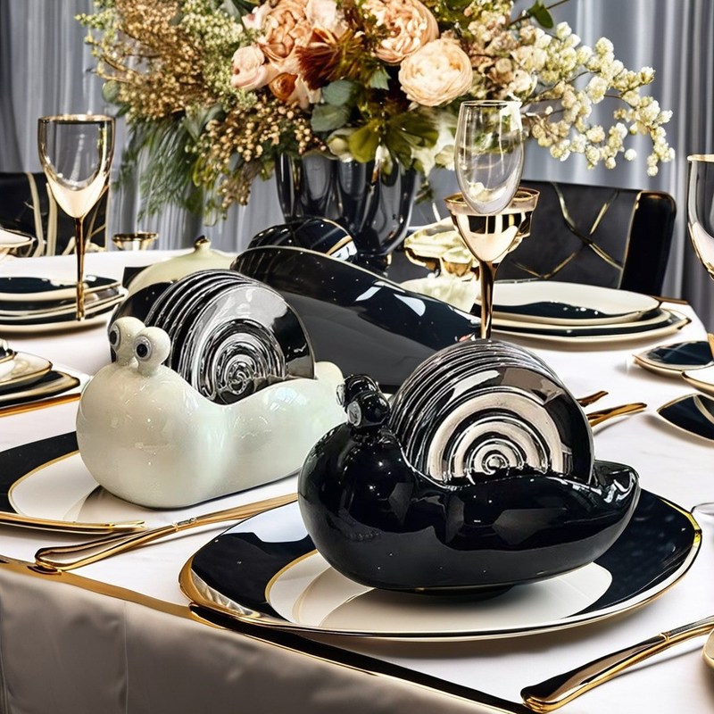 Logotipo personalizado Disponível Molho de soja e condimento de caracol Prato de jantar Conjunto para produção