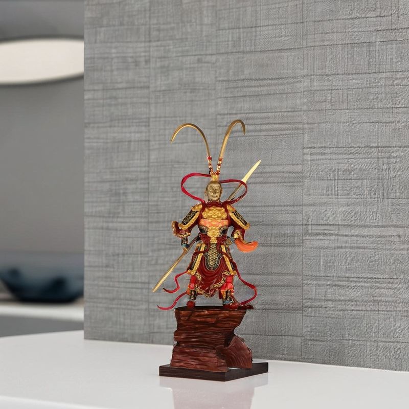 Resina 3D Black Myth Monkey King-Sun Wukong Golden Hoop Figure para design contemporâneo