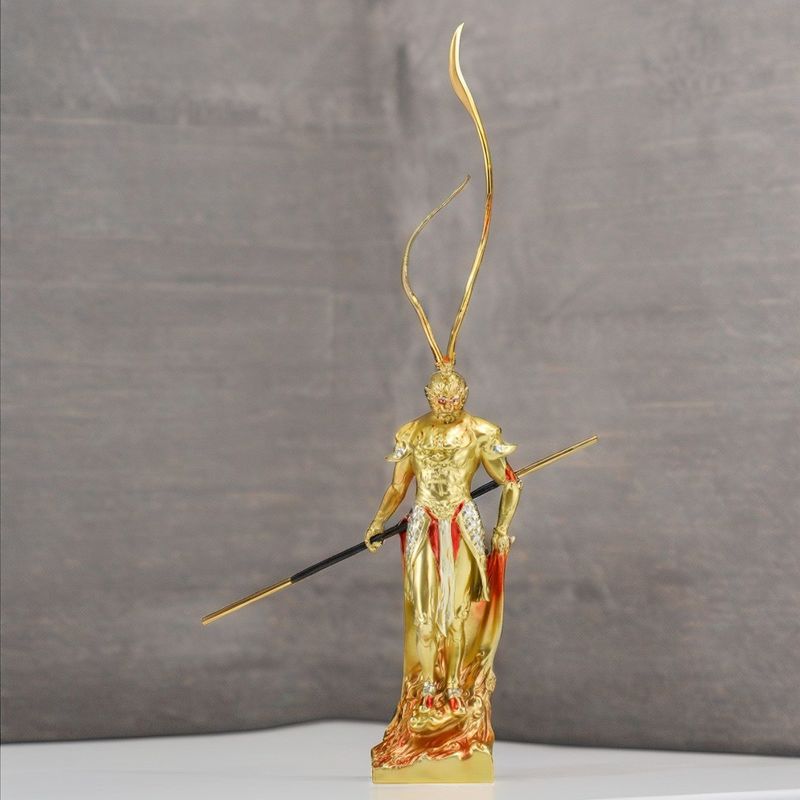 Figura de resina 3D de cores personalizadas Colecionável Metal Monkey King