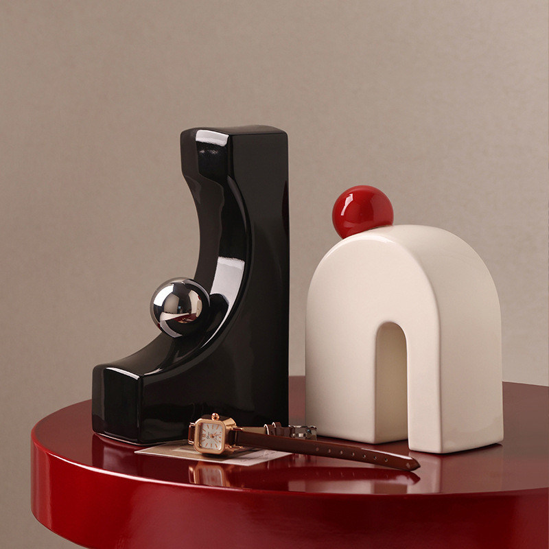Behanmei Cerâmica Bookends Arte Moderna Estilo Antigo Decorações para a casa final Sala de estar