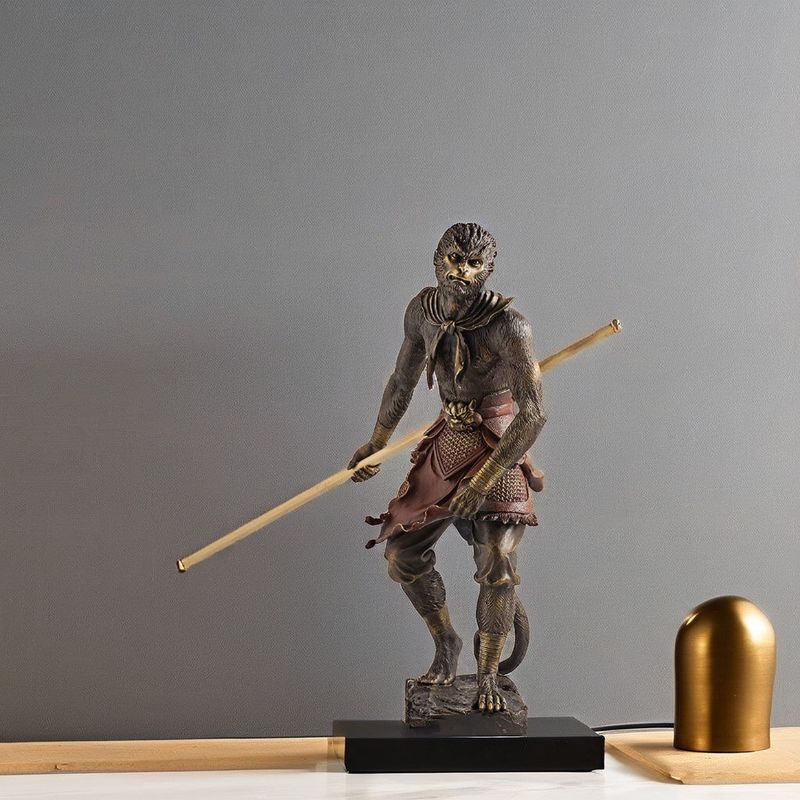 Jogo Contemporâneo Black Myth Legends Personalizado 3D Wukong estátua em liga com tema de arte