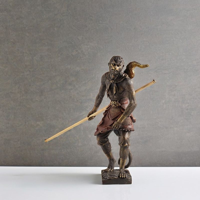 Tamanho personalizado Fusão exclusiva de tamanho personalizado Mito Negro Wukong Estátua 3D para decoração