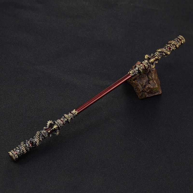 Modelo irregular de 35 cm de arte de metal completo Rei Macaco Ruyi Jingu Bang para aniversário