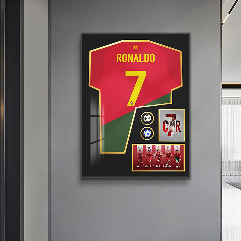 Sala de estar Casa Hotel Escritório Cores personalizadas Ronaldo Crystal 3 Coleção de Camisa de Futebol