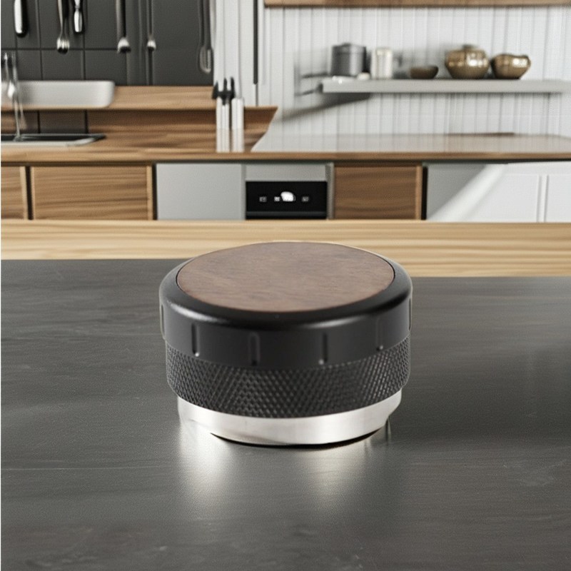 Altura ajustável Espresso Tamper estilo clássico com madeira de nozes e base de aço inoxidável