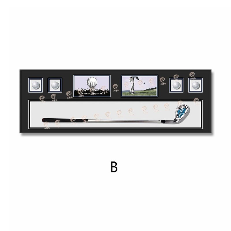 Pintura de cristal contemporânea de vidro de golfe de natureza morta Arte mural para sala de estar quarto