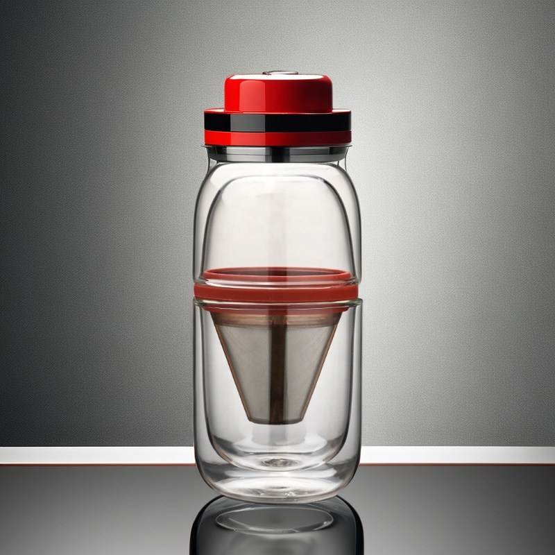 Unisex Portátil de vidro transparente Caixinha de café e chá