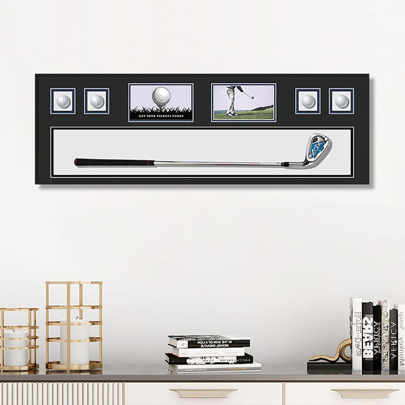 Moderno simples vidro de cristal pintura de golfe blocos de construção projeto para galeria de parede conjuntos